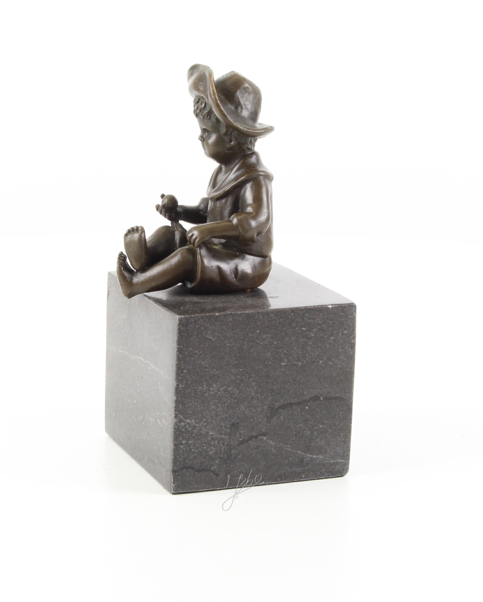 Hochwertige Bronze Kinderskulptur Junge im Matrosenanzug Statue 7