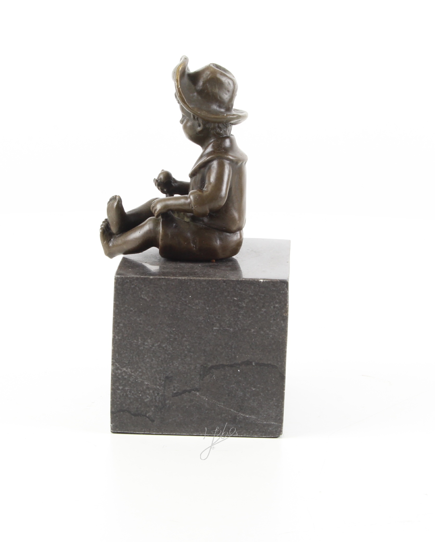 Hochwertige Bronze Kinderskulptur Junge im Matrosenanzug Statue 9