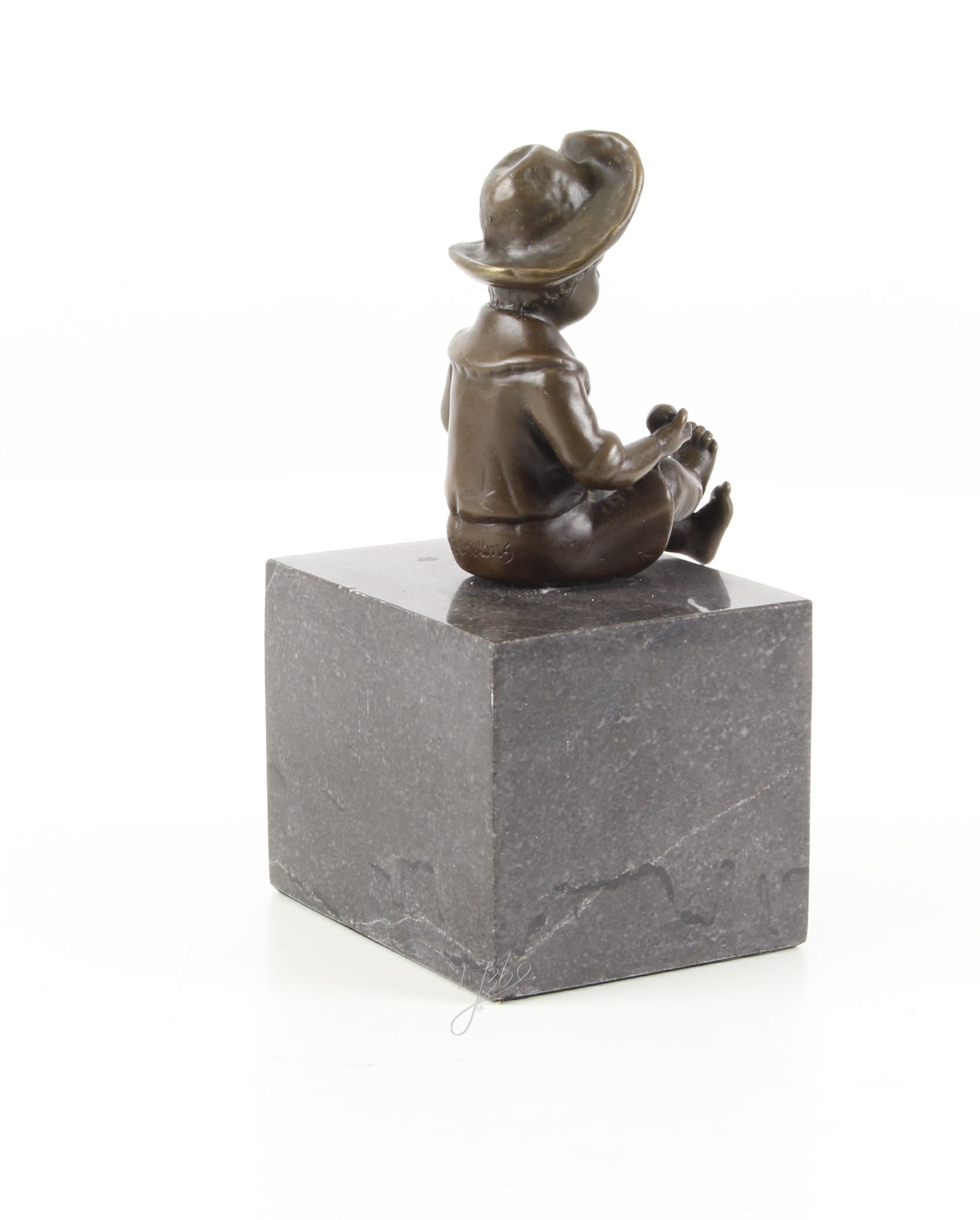Hochwertige Bronze Kinderskulptur Junge im Matrosenanzug Statue 13