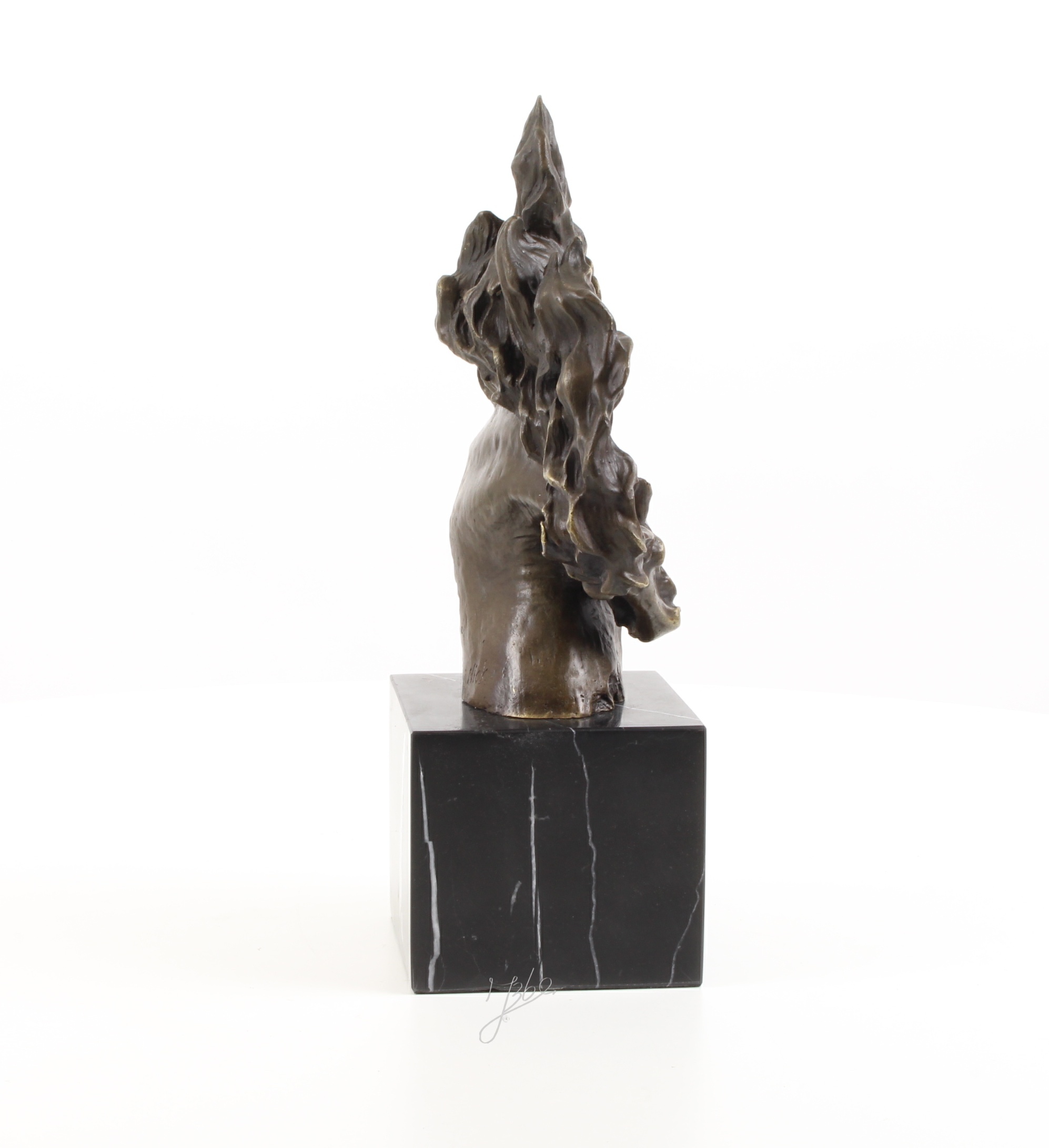 Exquisite Pferdekopf Bronzeskulptur mit detailreicher Pferdemähne 16