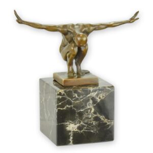 Exquisite Bronze Männerskulptur Statue eines männlichen Aktes gebückt