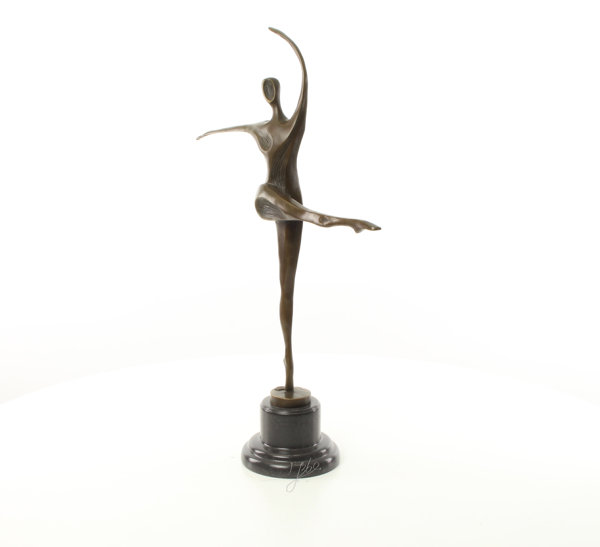 Exquisite modernistische Bronze Skulptur einer tanzenden Frau 4