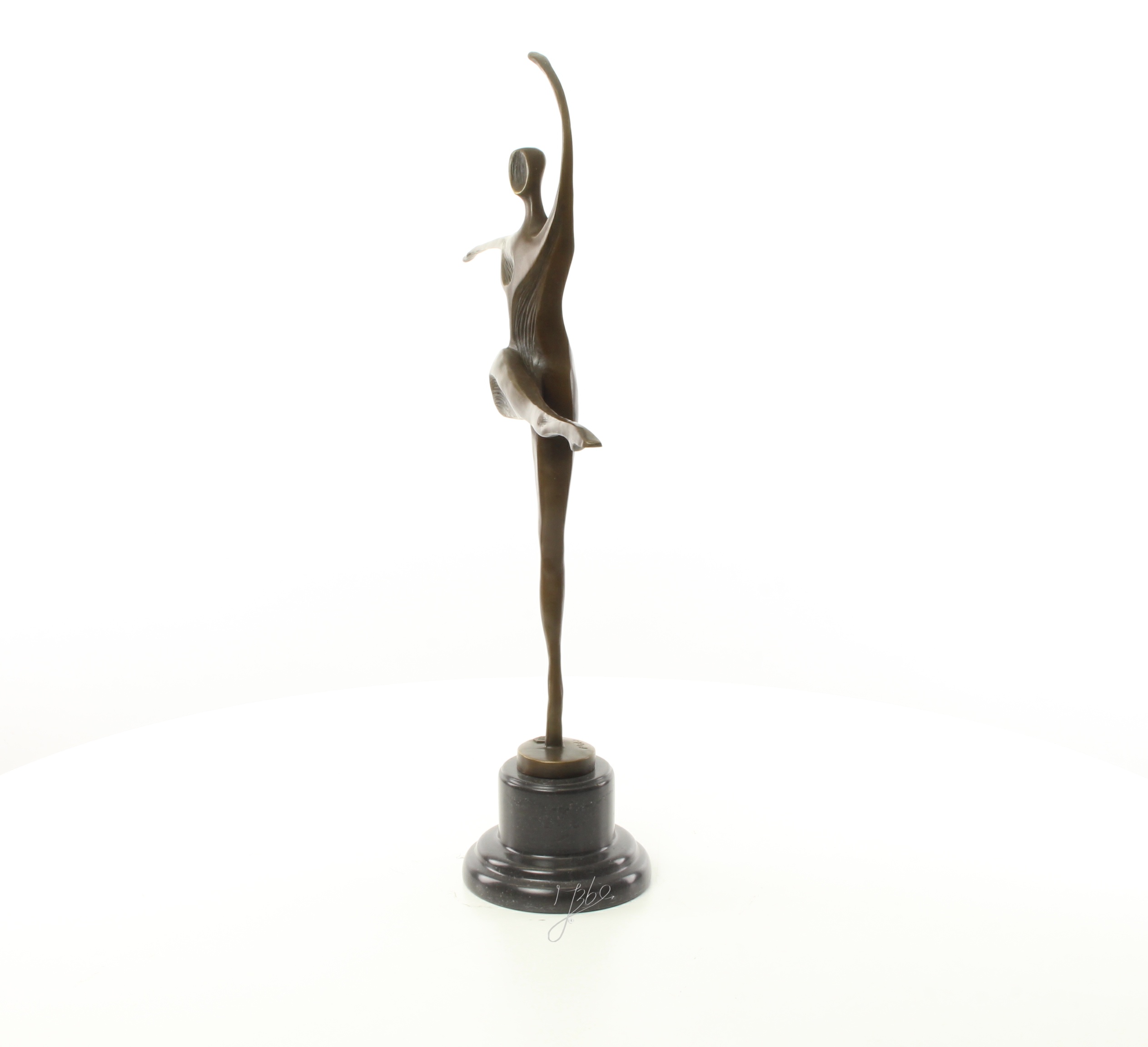 Exquisite modernistische Bronze Skulptur einer tanzenden Frau 7