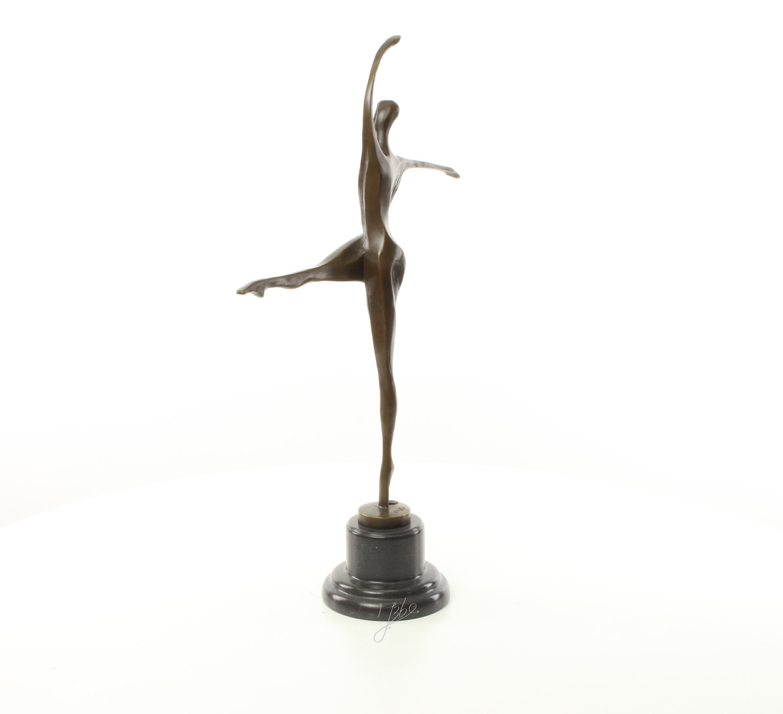 Exquisite modernistische Bronze Skulptur einer tanzenden Frau 5