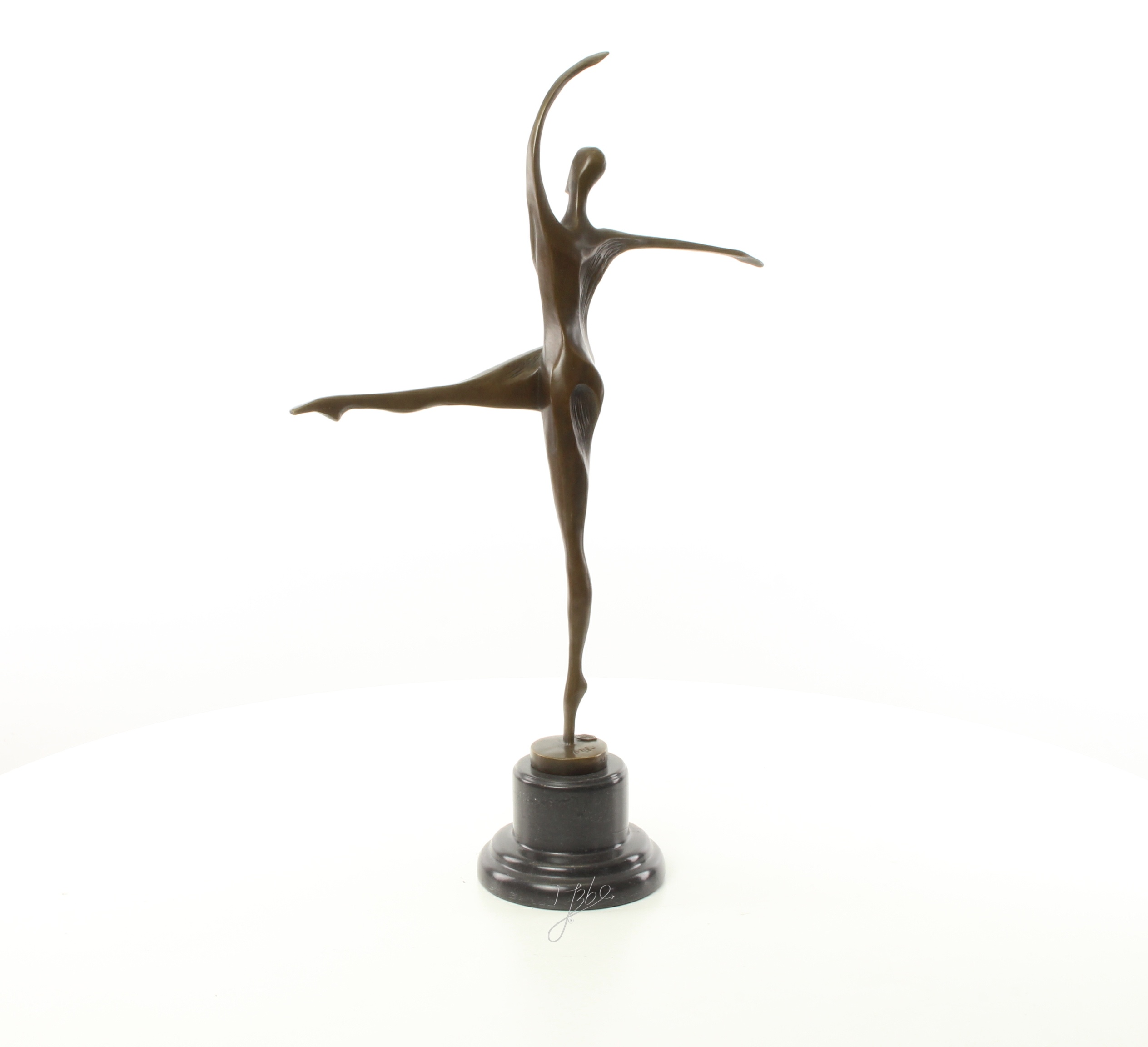 Exquisite modernistische Bronze Skulptur einer tanzenden Frau 12