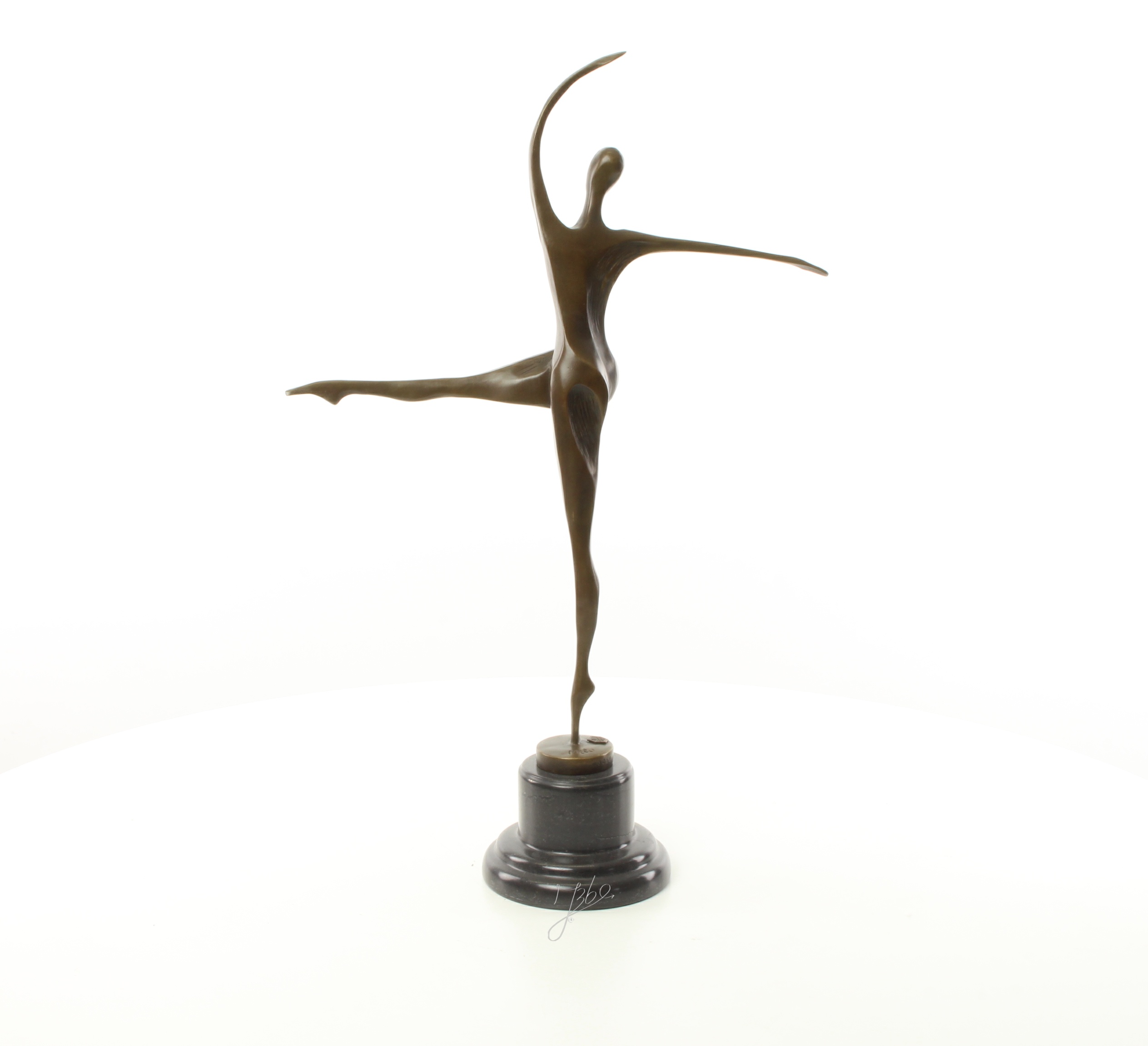 Exquisite modernistische Bronze Skulptur einer tanzenden Frau 11