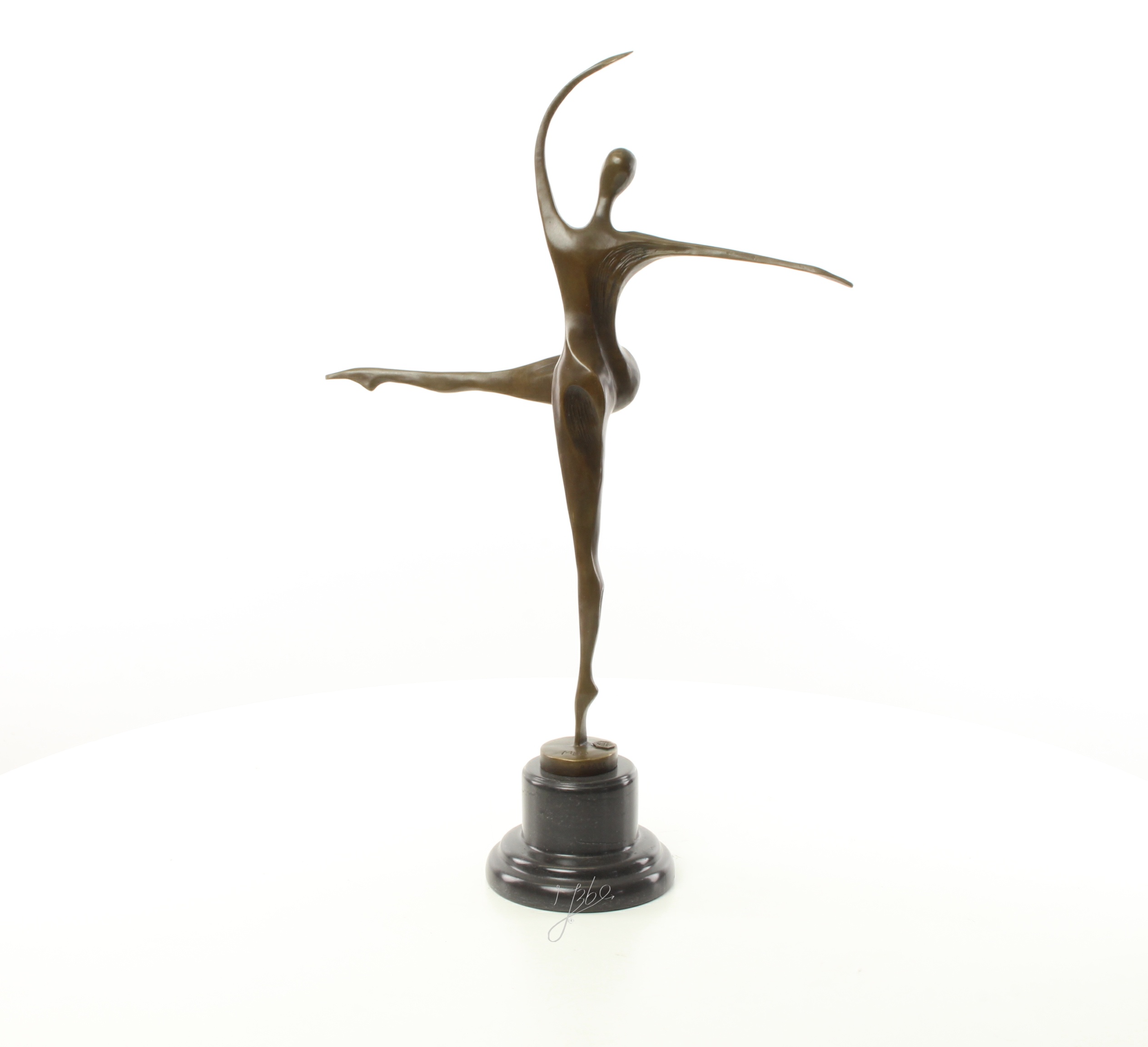 Exquisite modernistische Bronze Skulptur einer tanzenden Frau 10