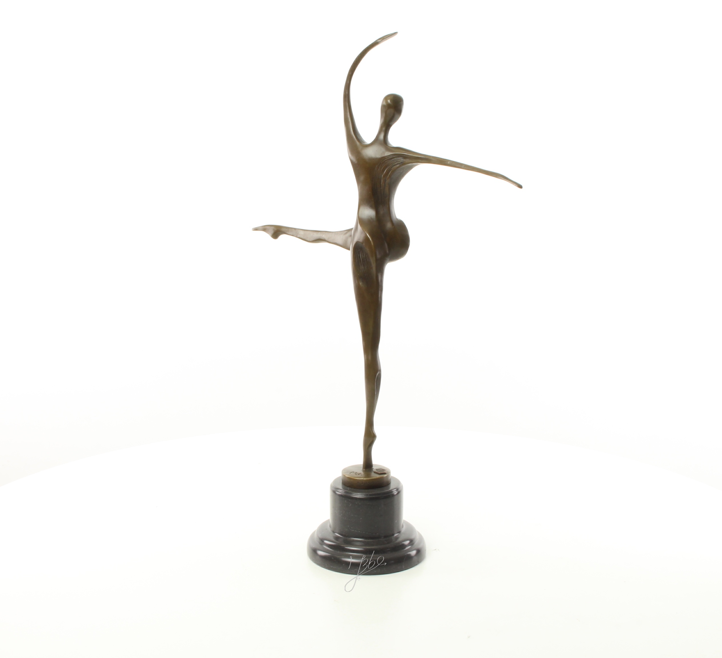 Exquisite modernistische Bronze Skulptur einer tanzenden Frau 8