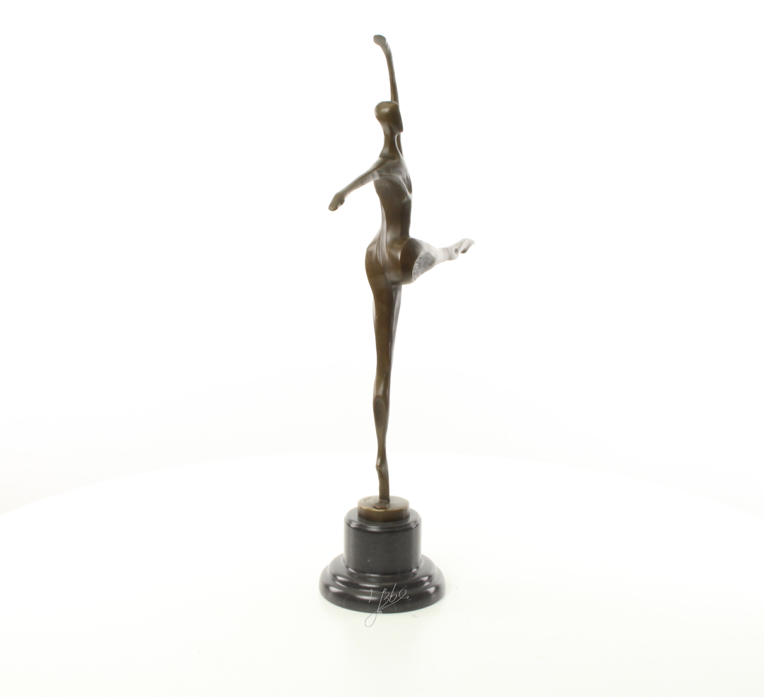 Exquisite modernistische Bronze Skulptur einer tanzenden Frau 13