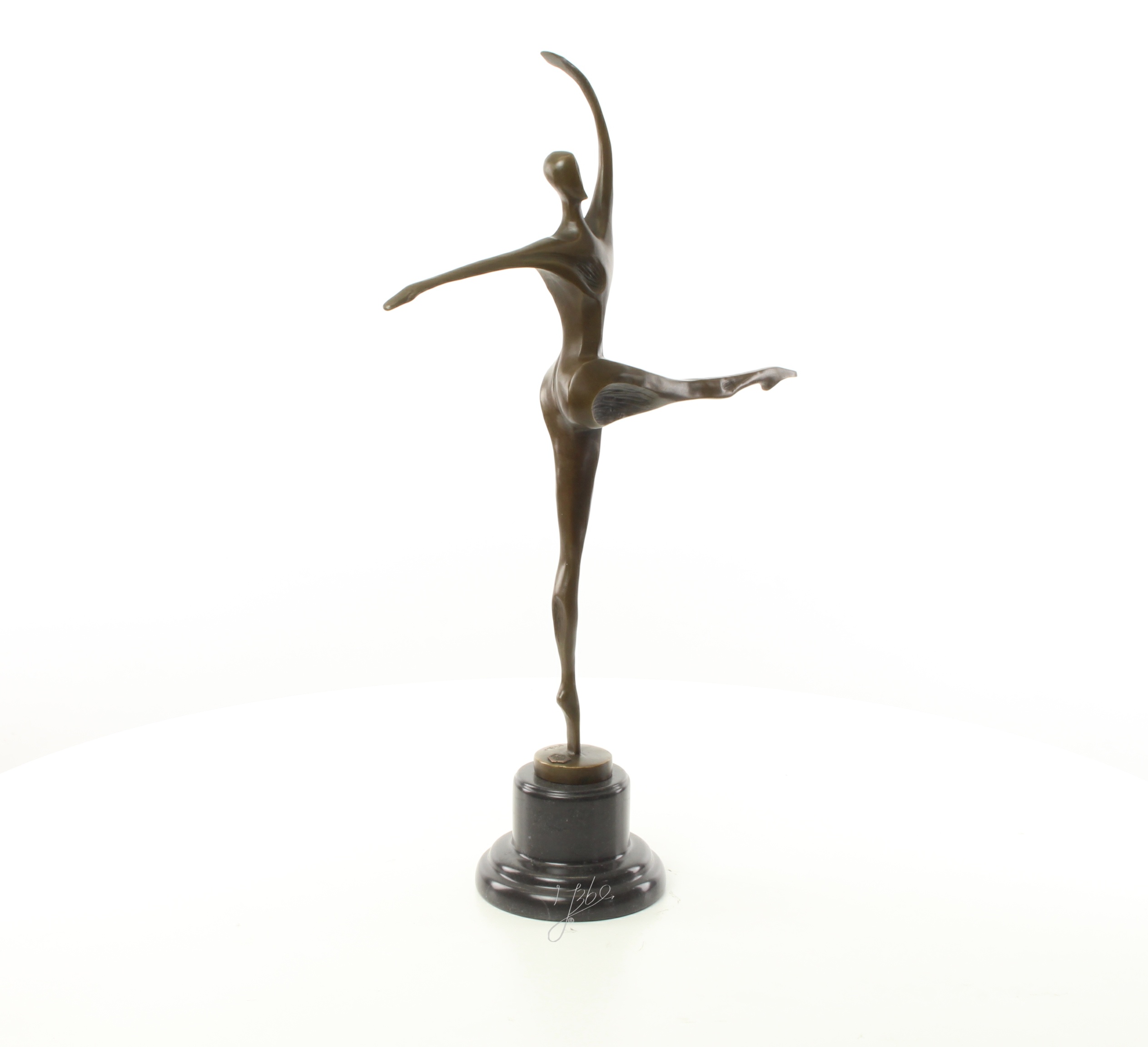 Exquisite modernistische Bronze Skulptur einer tanzenden Frau 16