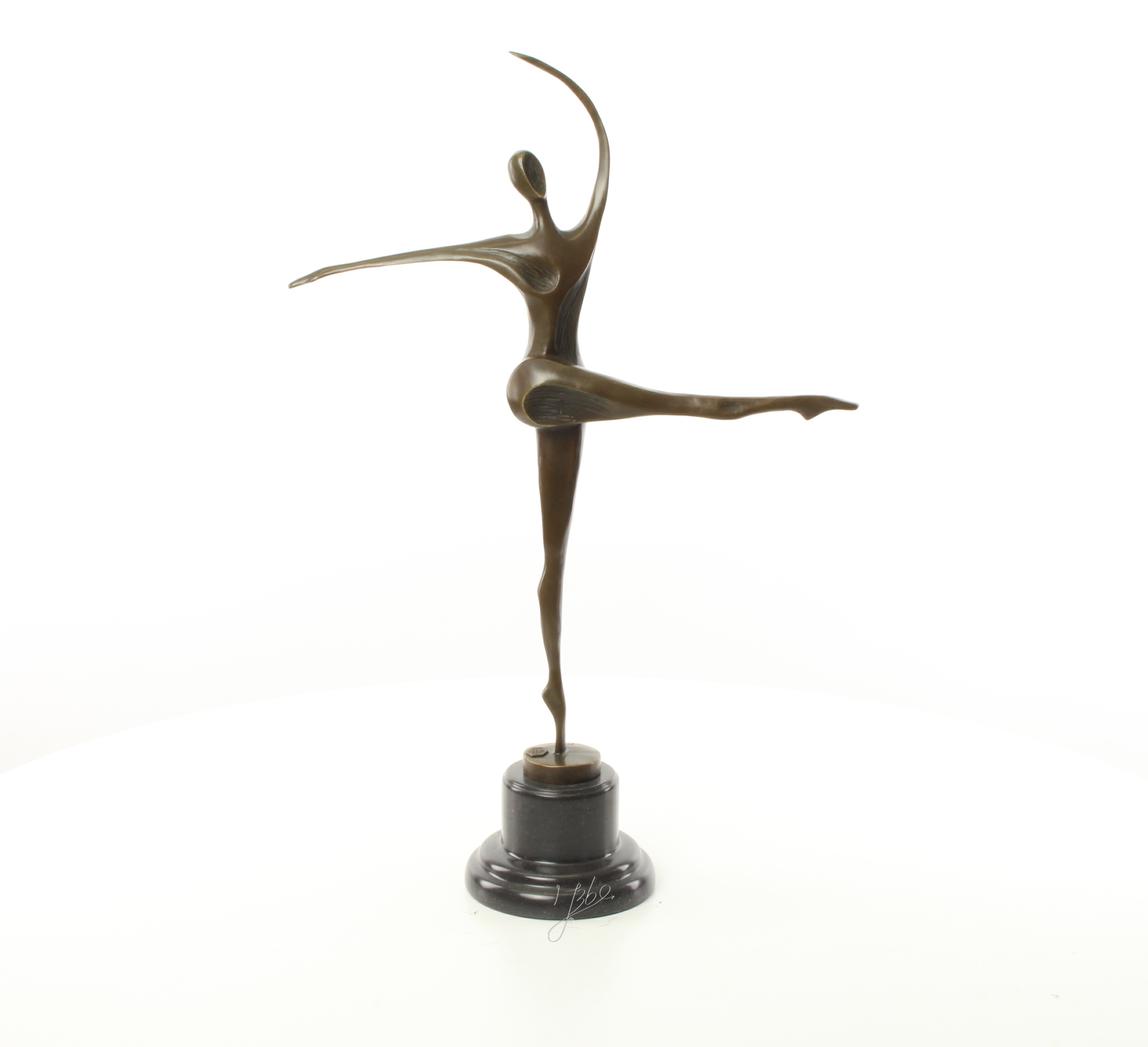 Exquisite modernistische Bronze Skulptur einer tanzenden Frau 14