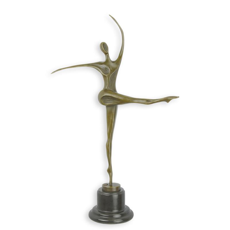 Exquisite modernistische Bronze Skulptur einer tanzenden Frau 2