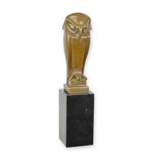Exquisite Bronze Eulenskulptur im Art Deco Stil für Ihr Zuhause