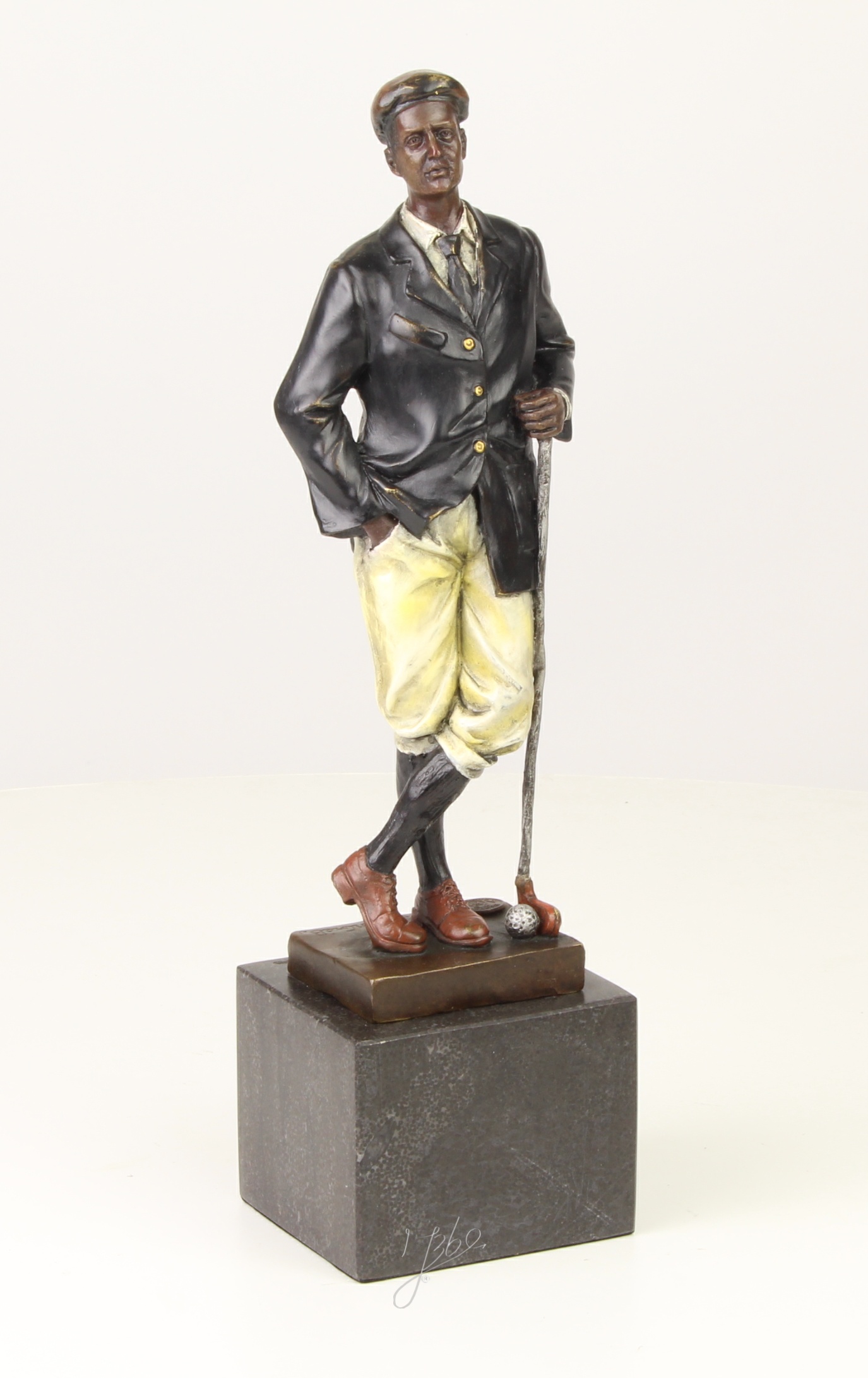 Elegante Golfer Bronzestatue Perfekte Bronzeskulptur eines Golfspielers 3