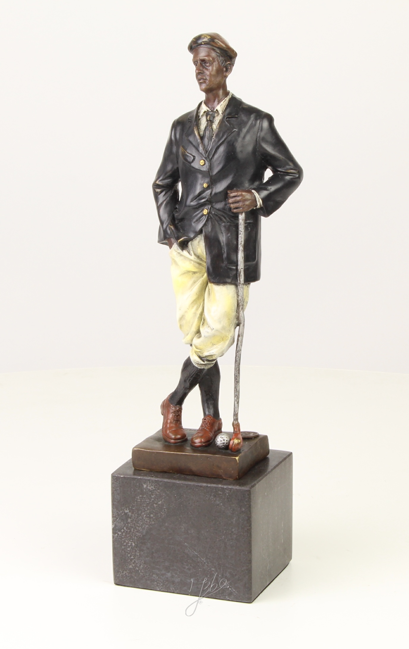 Elegante Golfer Bronzestatue Perfekte Bronzeskulptur eines Golfspielers 4