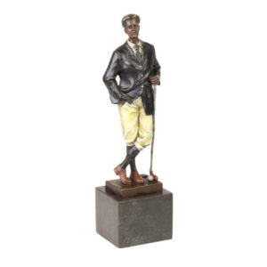 Elegante Golfer Bronzestatue  Perfekte Bronzeskulptur eines Golfspielers