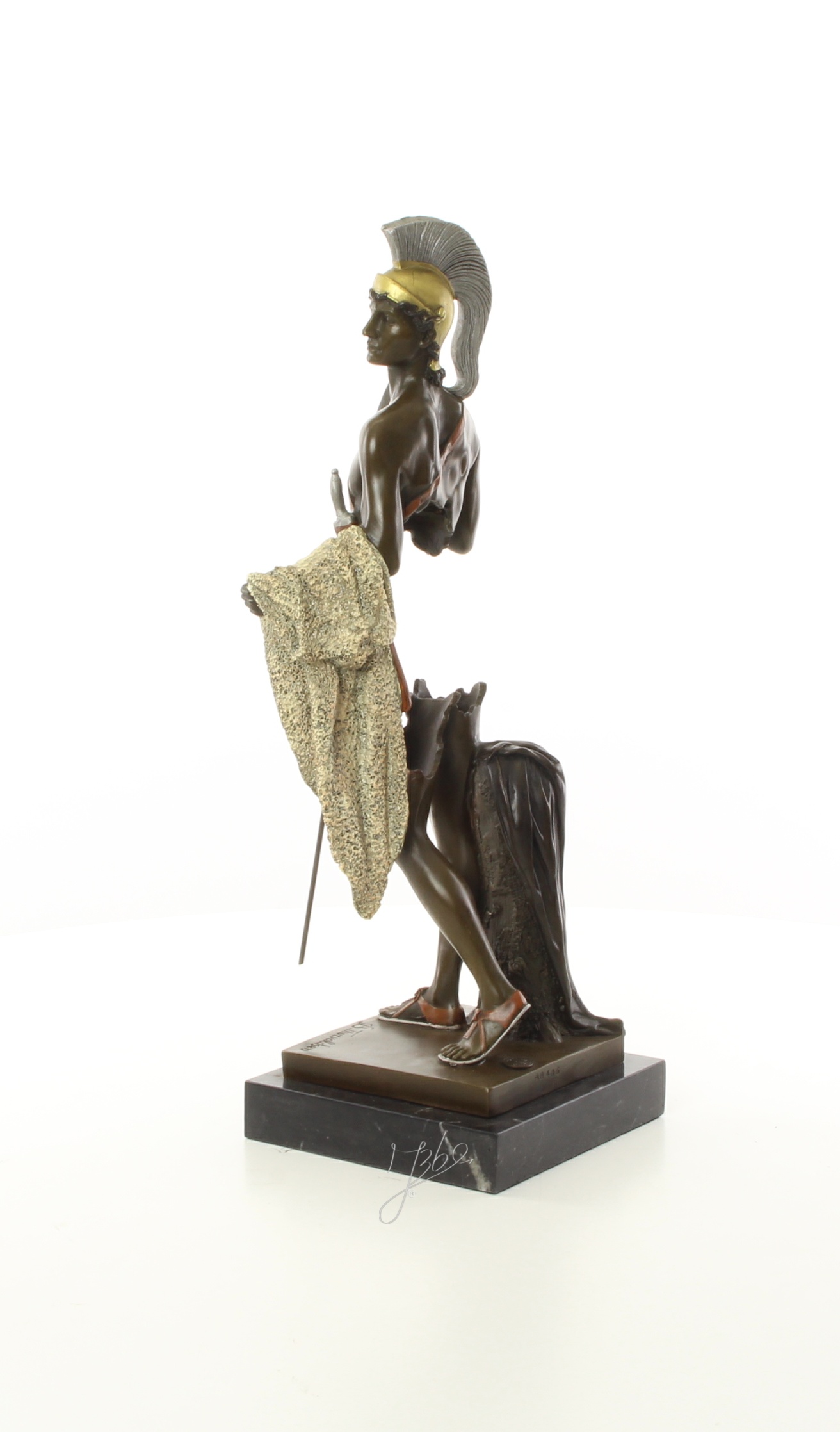 Surrealistische Bronze Skulptur Jason mit goldenem Vlies Einzigartig Kunstwerk 9