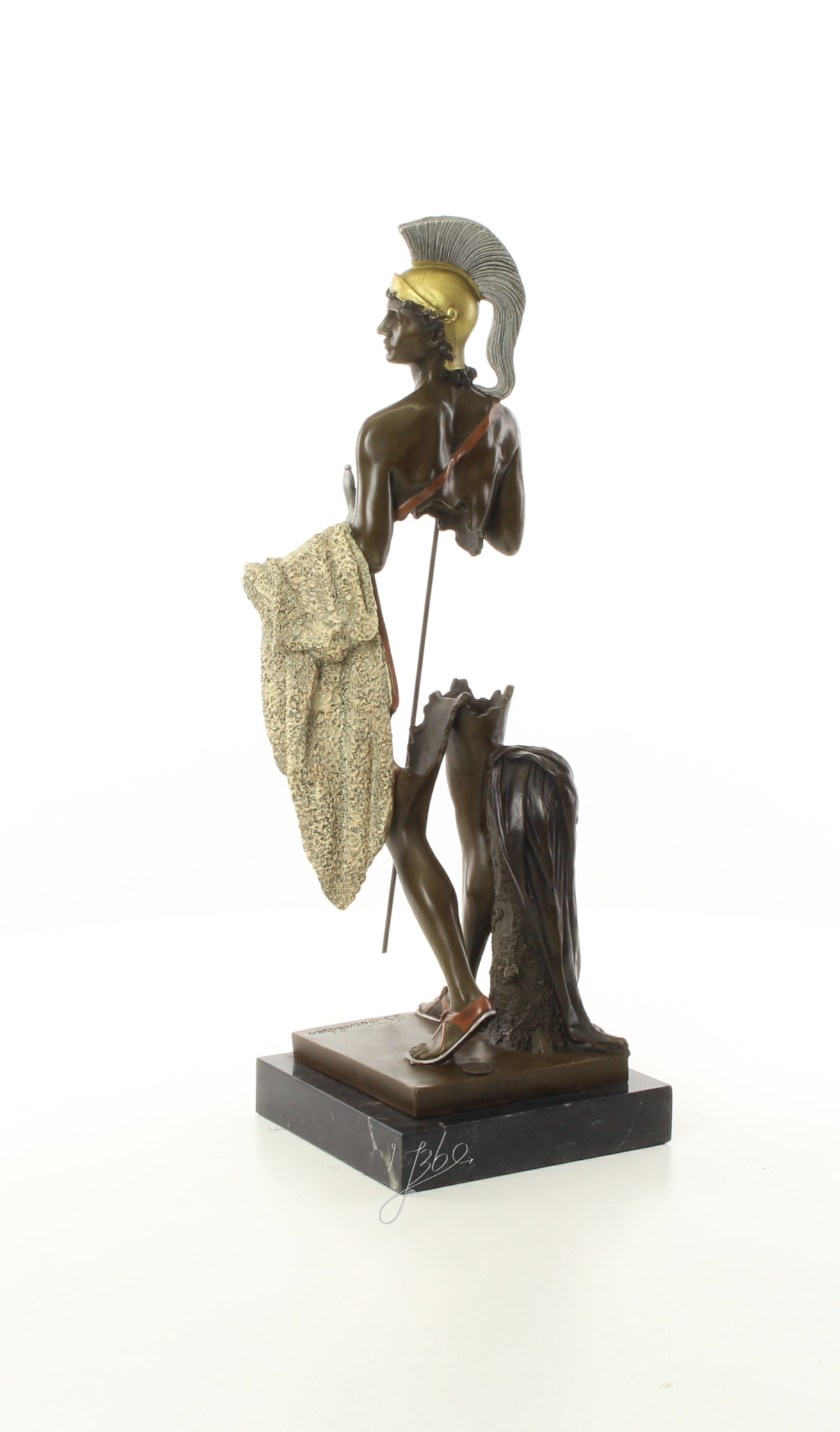 Surrealistische Bronze Skulptur Jason mit goldenem Vlies Einzigartig Kunstwerk 11