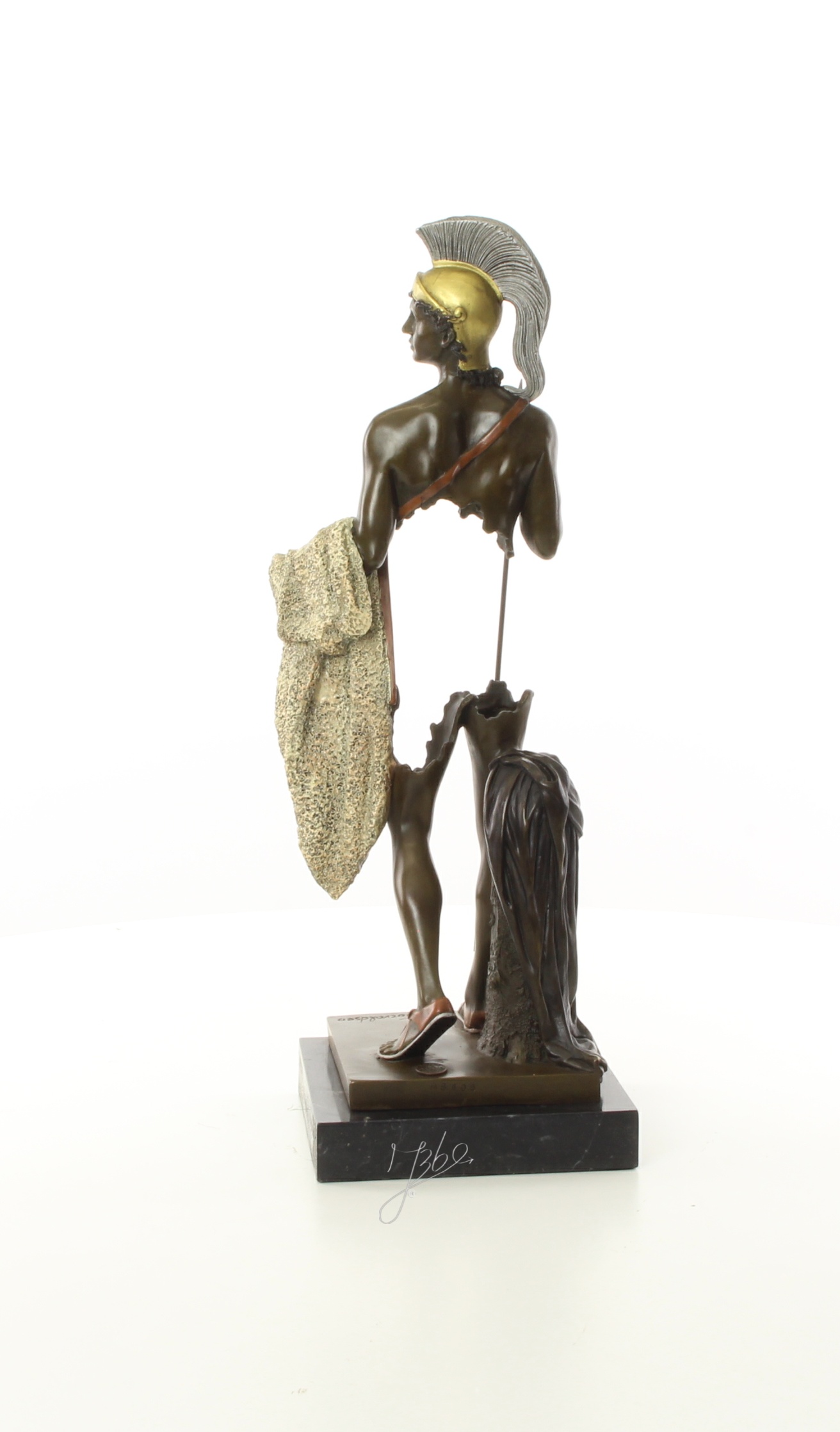 Surrealistische Bronze Skulptur Jason mit goldenem Vlies Einzigartig Kunstwerk 12