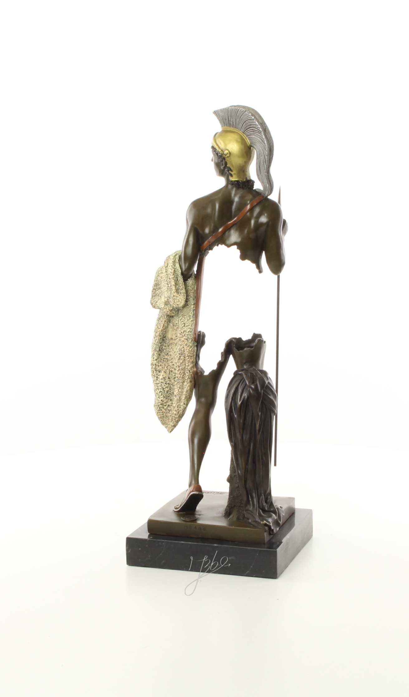 Surrealistische Bronze Skulptur Jason mit goldenem Vlies Einzigartig Kunstwerk 8