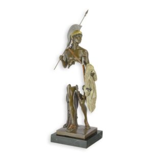 Surrealistische Bronze Skulptur Jason mit goldenem Vlies Einzigartig Kunstwerk