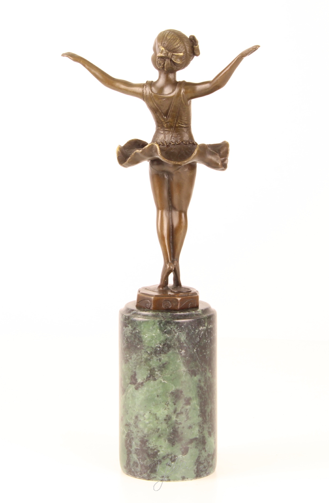 Elegante Bronze Ballerina Skulptur auf edlem Marmorsockel 10