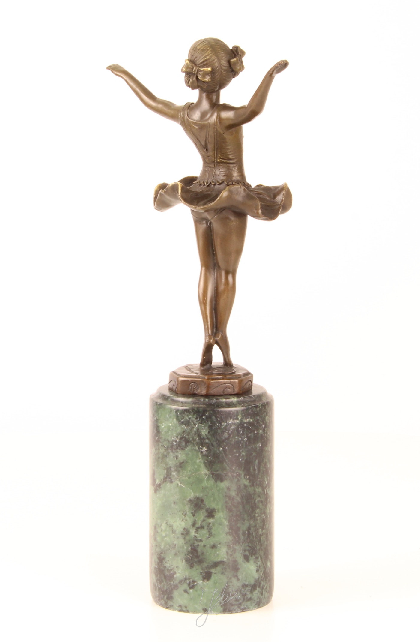 Elegante Bronze Ballerina Skulptur auf edlem Marmorsockel 9