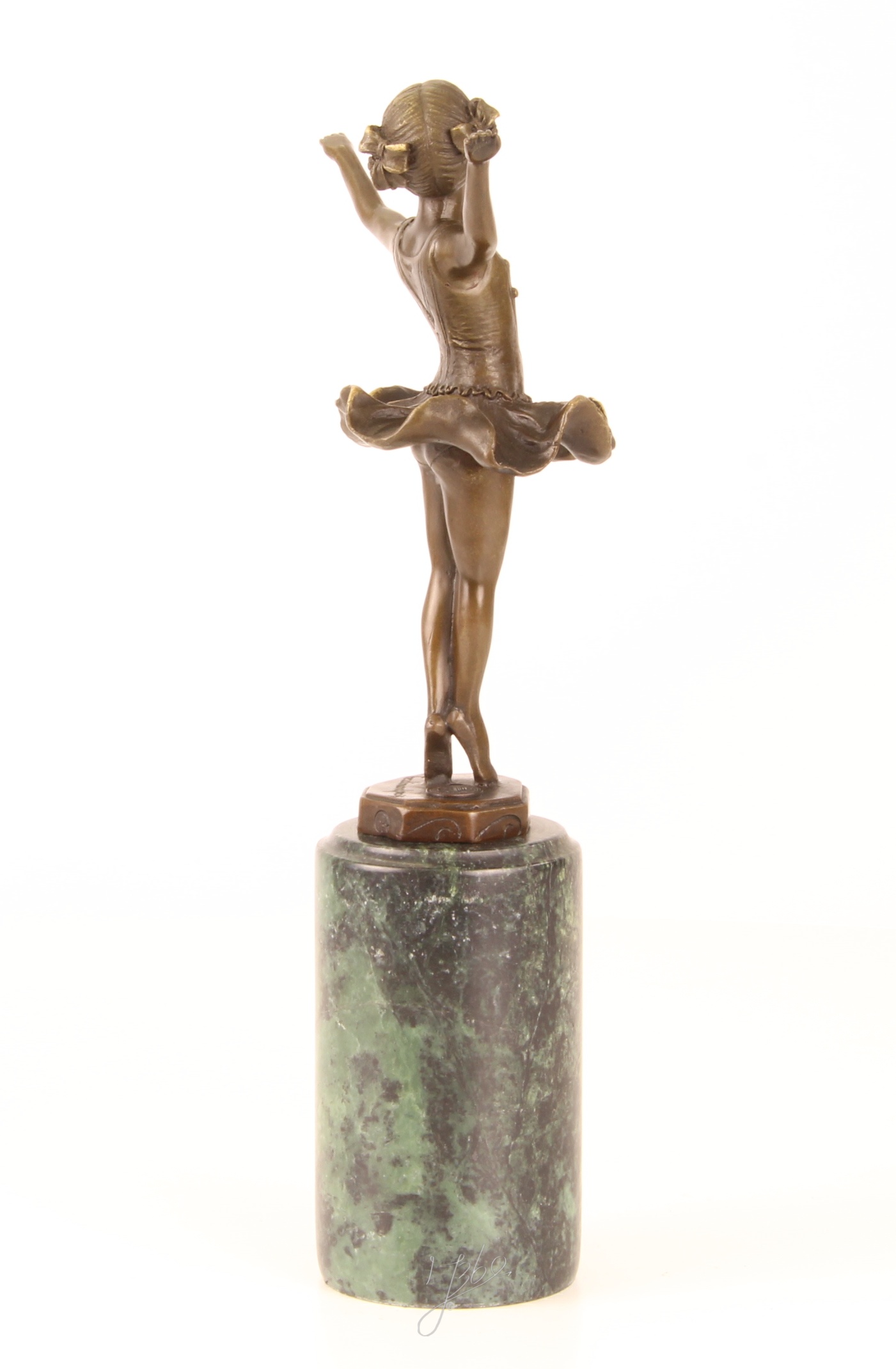 Elegante Bronze Ballerina Skulptur auf edlem Marmorsockel 8