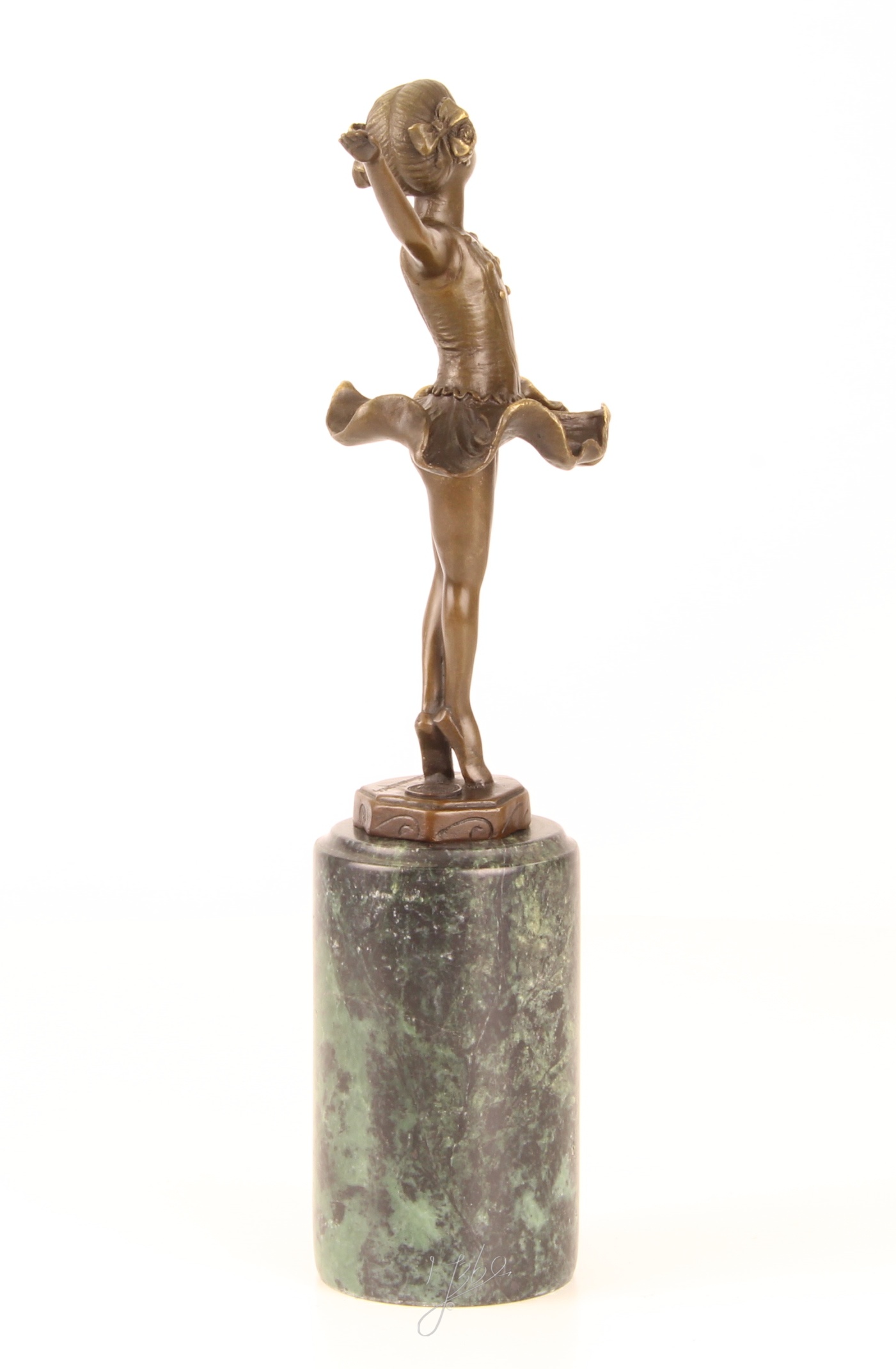Elegante Bronze Ballerina Skulptur auf edlem Marmorsockel 15