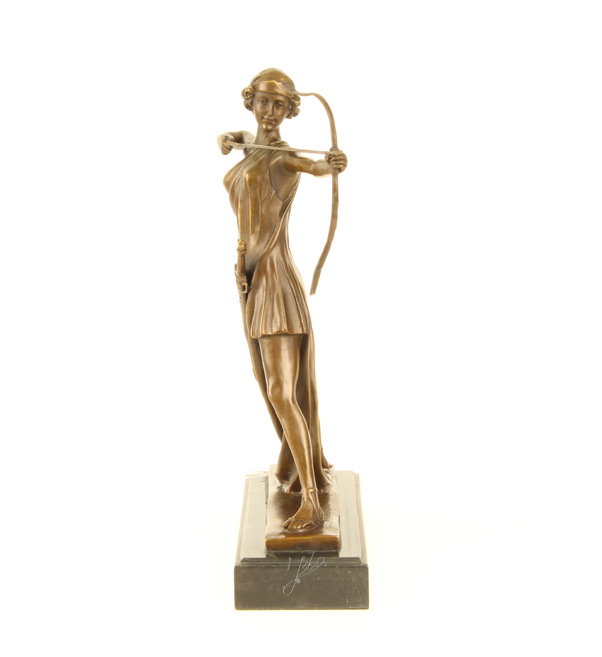 Elegante Bronze Diana Skulptur Antike Jagdfigur entdecken 5