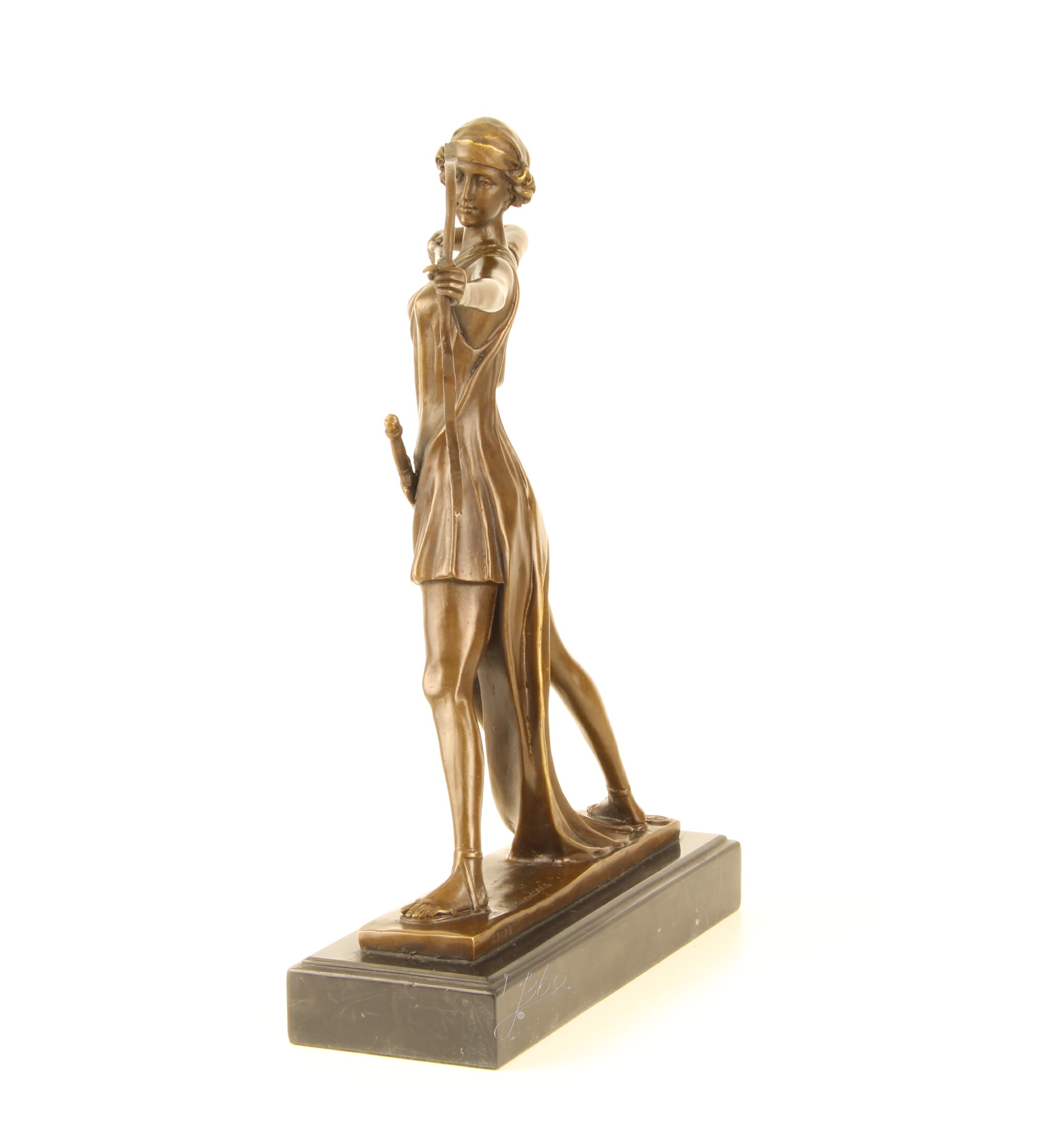 Elegante Bronze Diana Skulptur Antike Jagdfigur entdecken 8