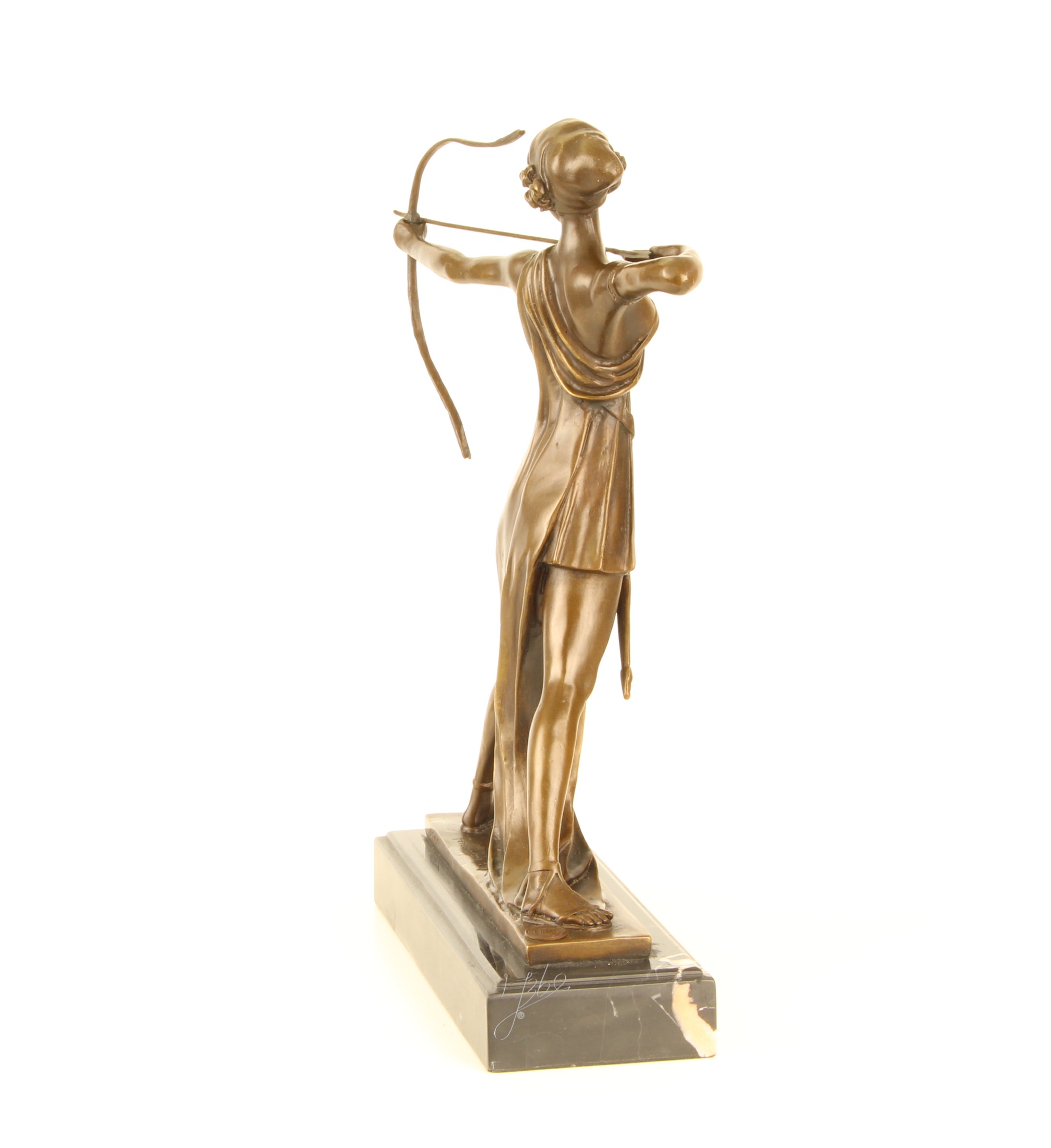 Elegante Bronze Diana Skulptur Antike Jagdfigur entdecken 6
