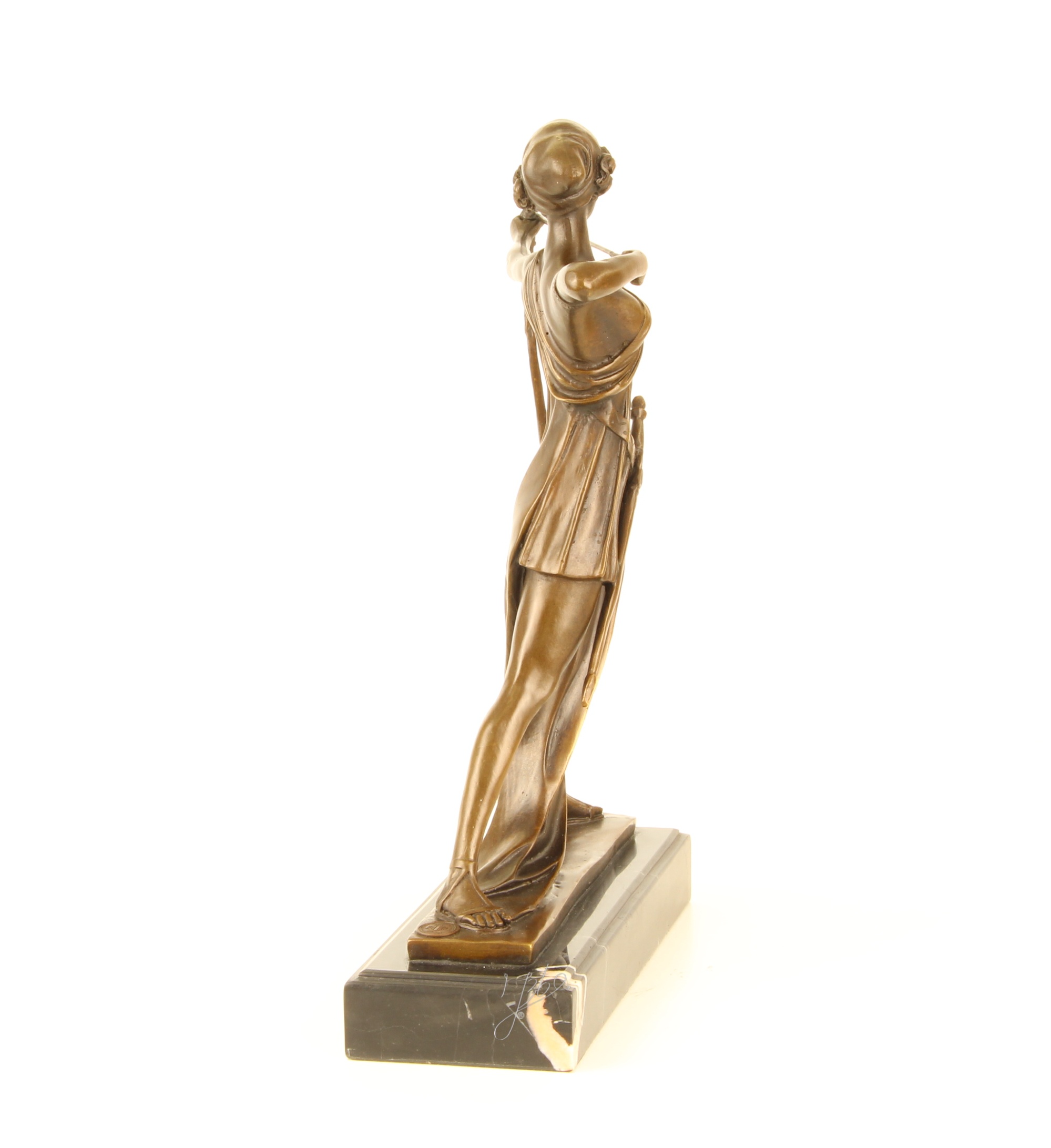 Elegante Bronze Diana Skulptur Antike Jagdfigur entdecken 14