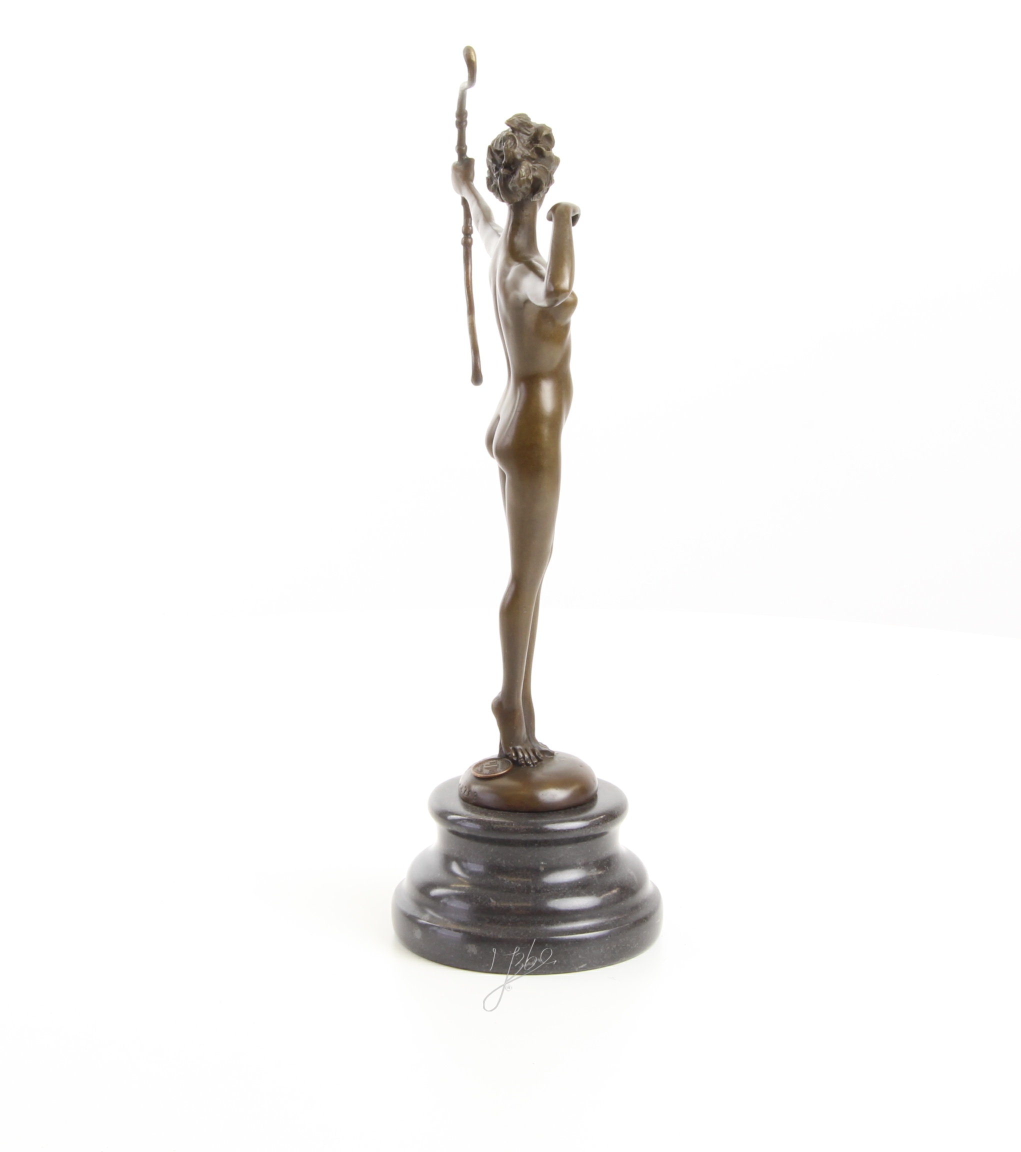 Klassische Bronze Diana Skulptur Elegante Jagdgöttin Figur 6