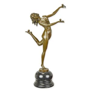 Elegante Art Deco Bronzestatue Stilvolle Bronzeskulptur für Ihr Zuhause