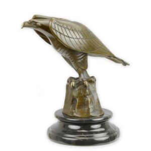 Majestätische Bronzeadler Skulptur mit ausgebreiteten Flügeln für Ihr Zuhause