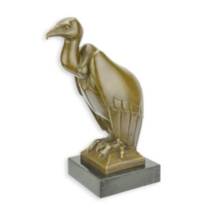 Exquisite Bronzevogelskulptur Detaillierte Geier Bronzeskulptur für Ihr Zuhause