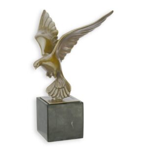 Elegante Bronze Taube in Flugposition  Edle Vogel Skulptur
