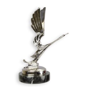 Antike Bronze Art Deco Storch Skulptur Autofigurine
