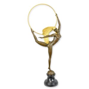 Exquisite Art Déco Bronzeskulptur Hooptänzer Meisterwerk entdecken