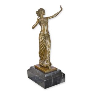 Elegante Art Nouveau Bronze Skulptur Salome im Jugendstil