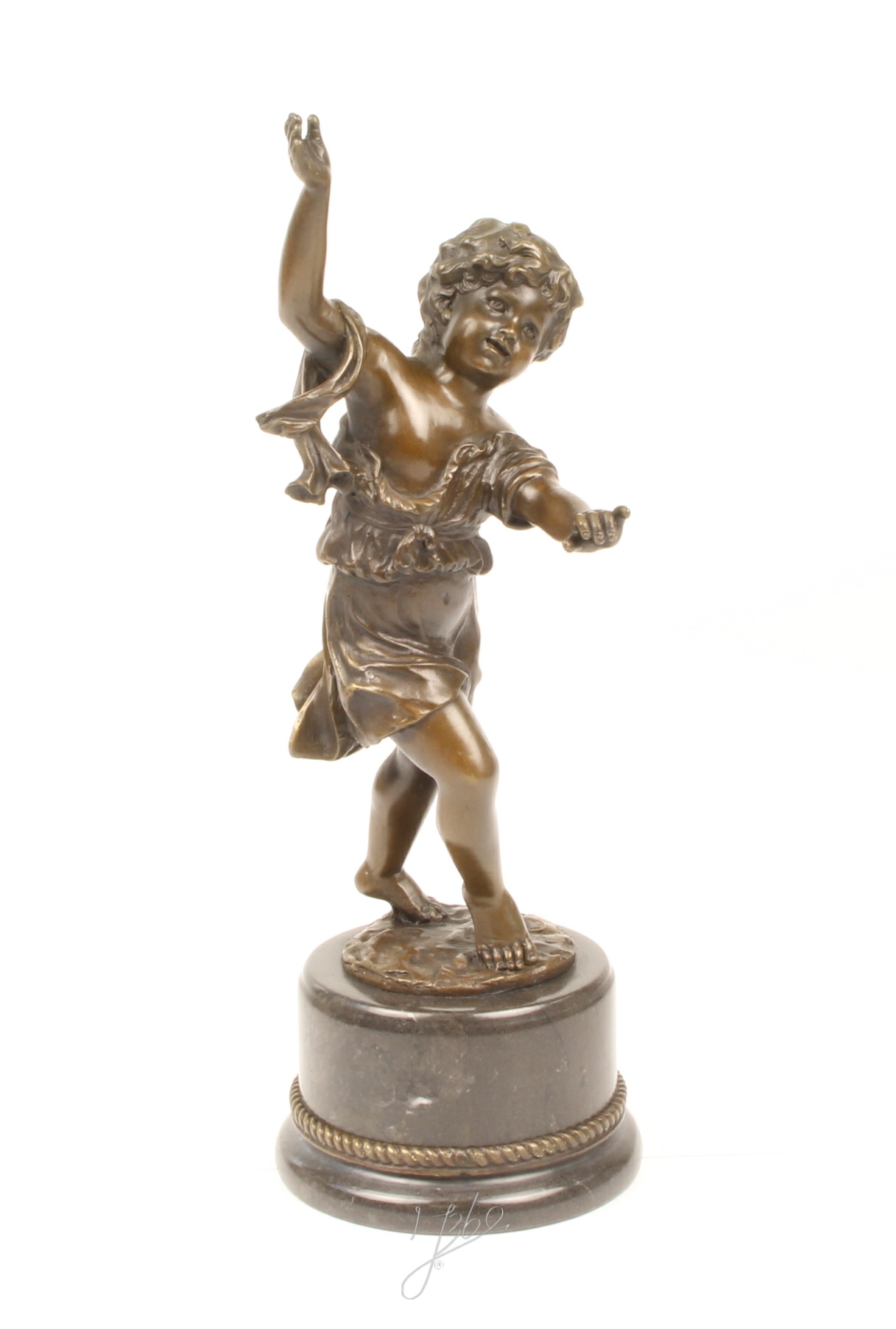 Hochwertige Bronze Kinderskulptur Tanzende Bronzeputto Skulptur entdecken 3