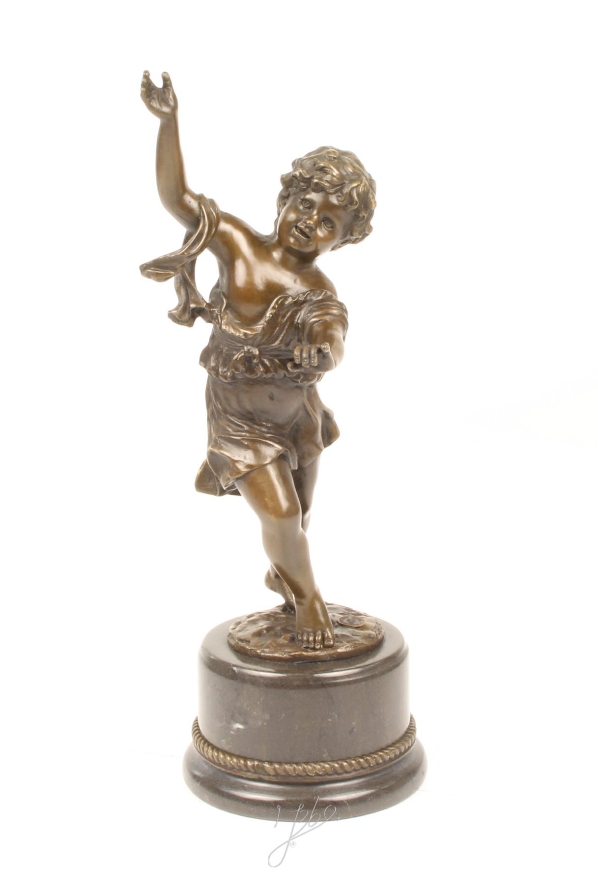 Hochwertige Bronze Kinderskulptur Tanzende Bronzeputto Skulptur entdecken 4