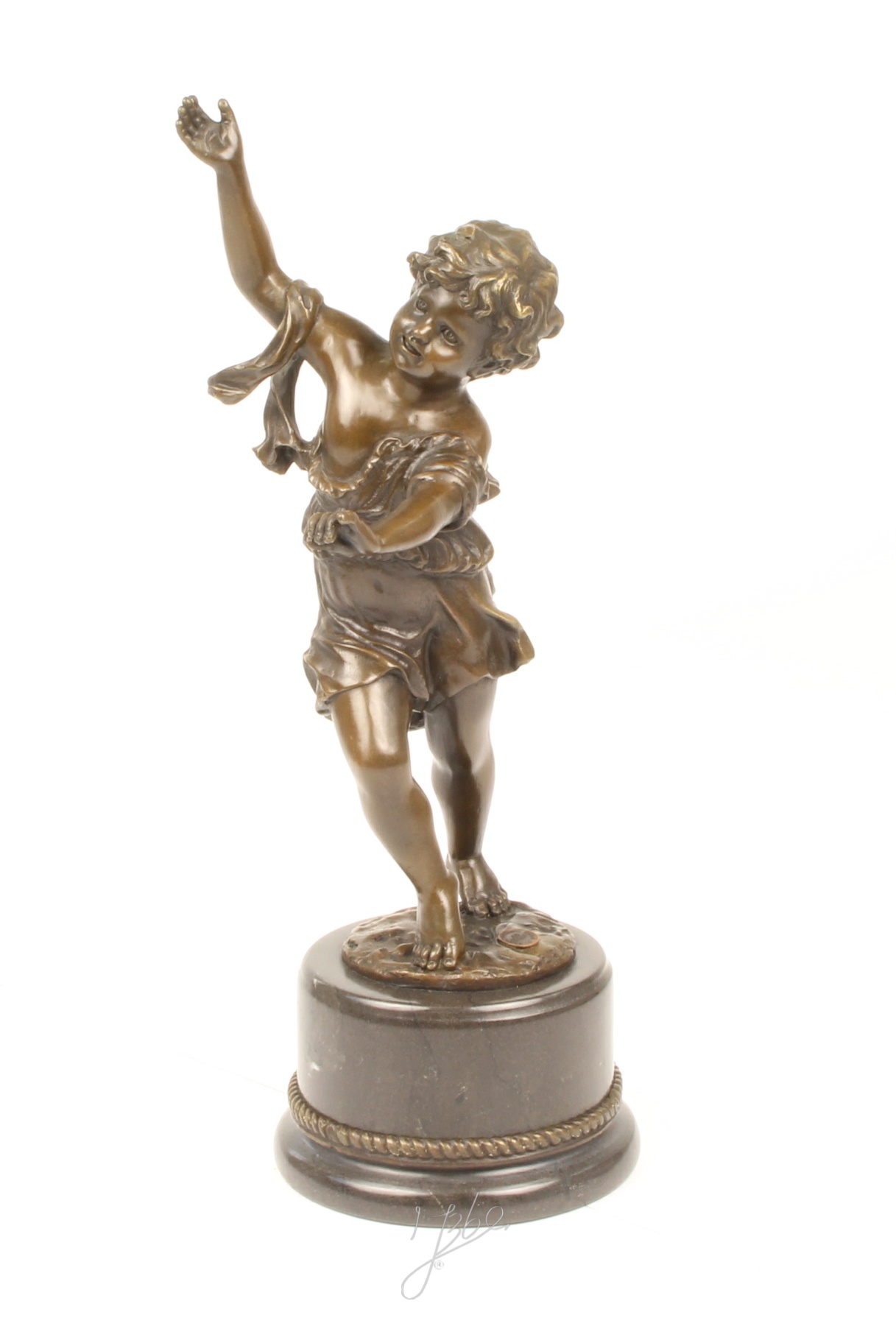 Hochwertige Bronze Kinderskulptur Tanzende Bronzeputto Skulptur entdecken 9