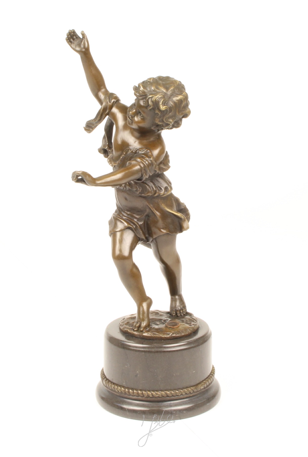Hochwertige Bronze Kinderskulptur Tanzende Bronzeputto Skulptur entdecken 12