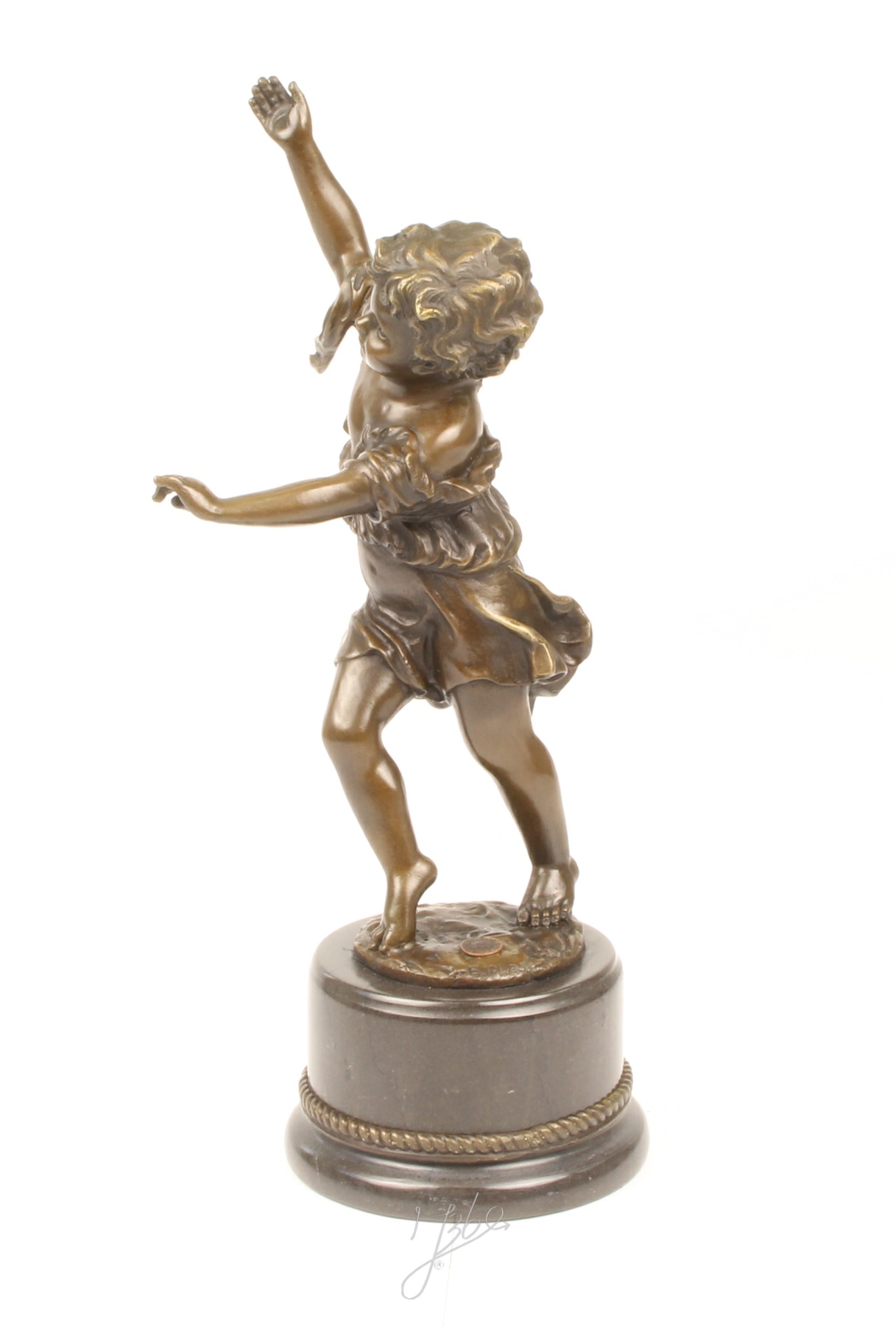 Hochwertige Bronze Kinderskulptur Tanzende Bronzeputto Skulptur entdecken 6