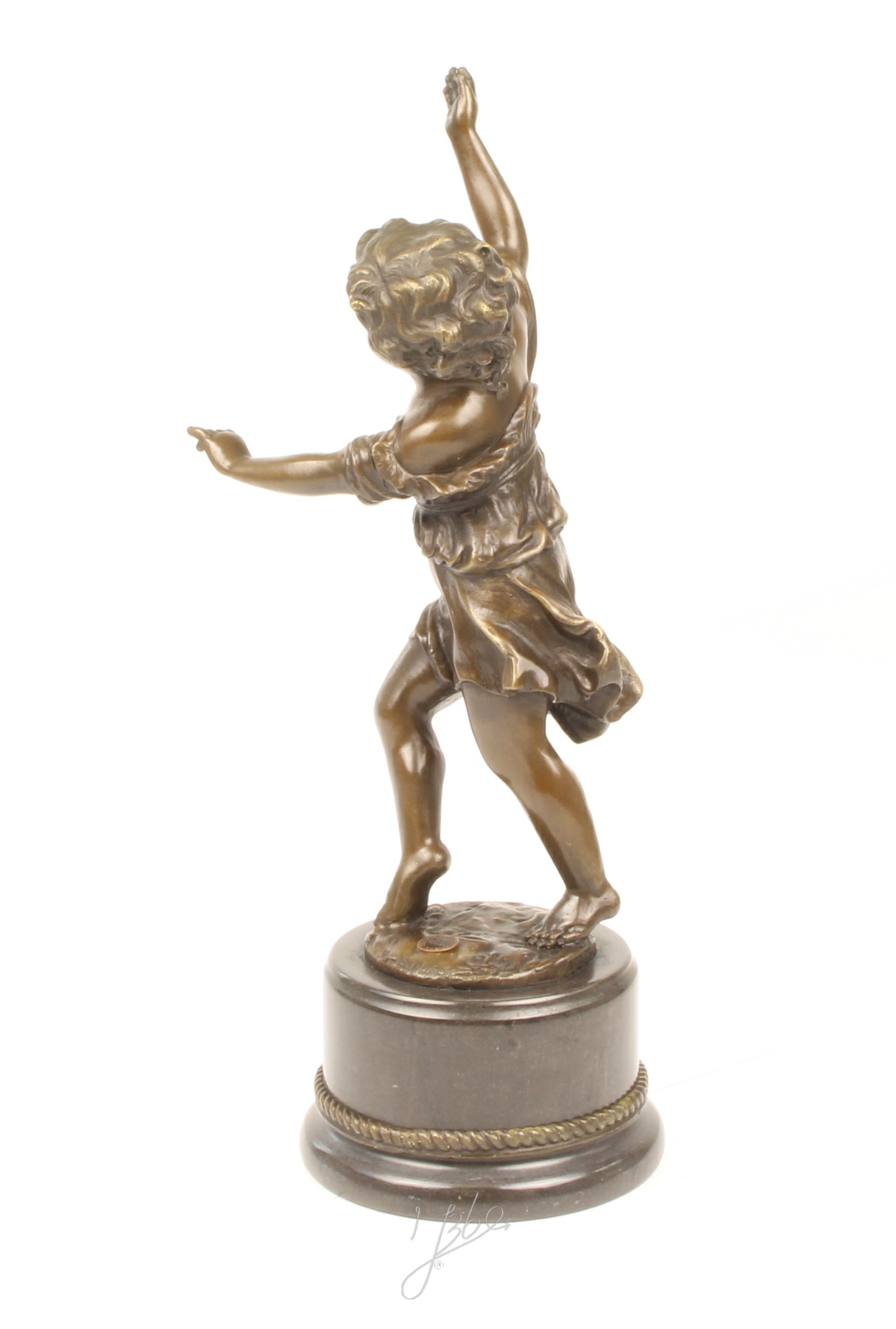 Hochwertige Bronze Kinderskulptur Tanzende Bronzeputto Skulptur entdecken 10