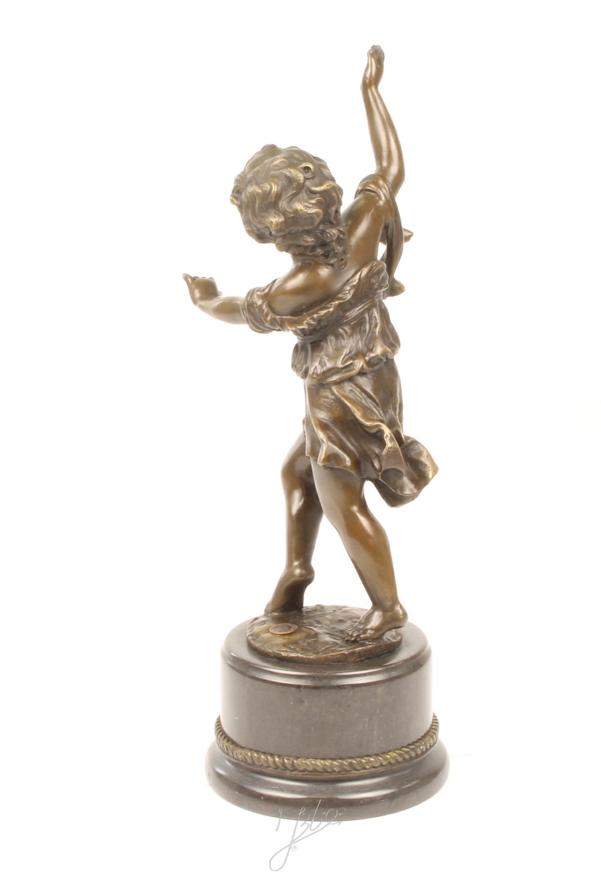 Hochwertige Bronze Kinderskulptur Tanzende Bronzeputto Skulptur entdecken 11