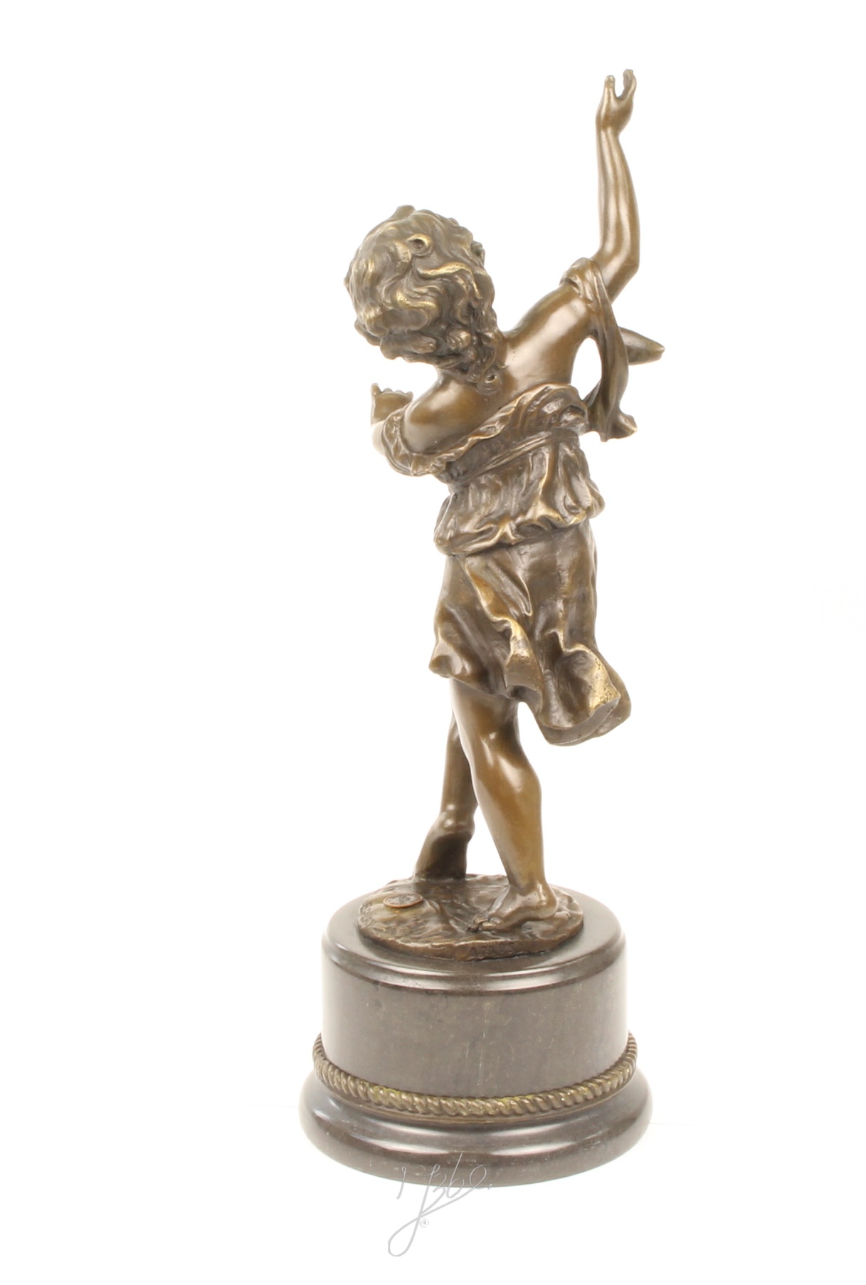 Hochwertige Bronze Kinderskulptur Tanzende Bronzeputto Skulptur entdecken 5