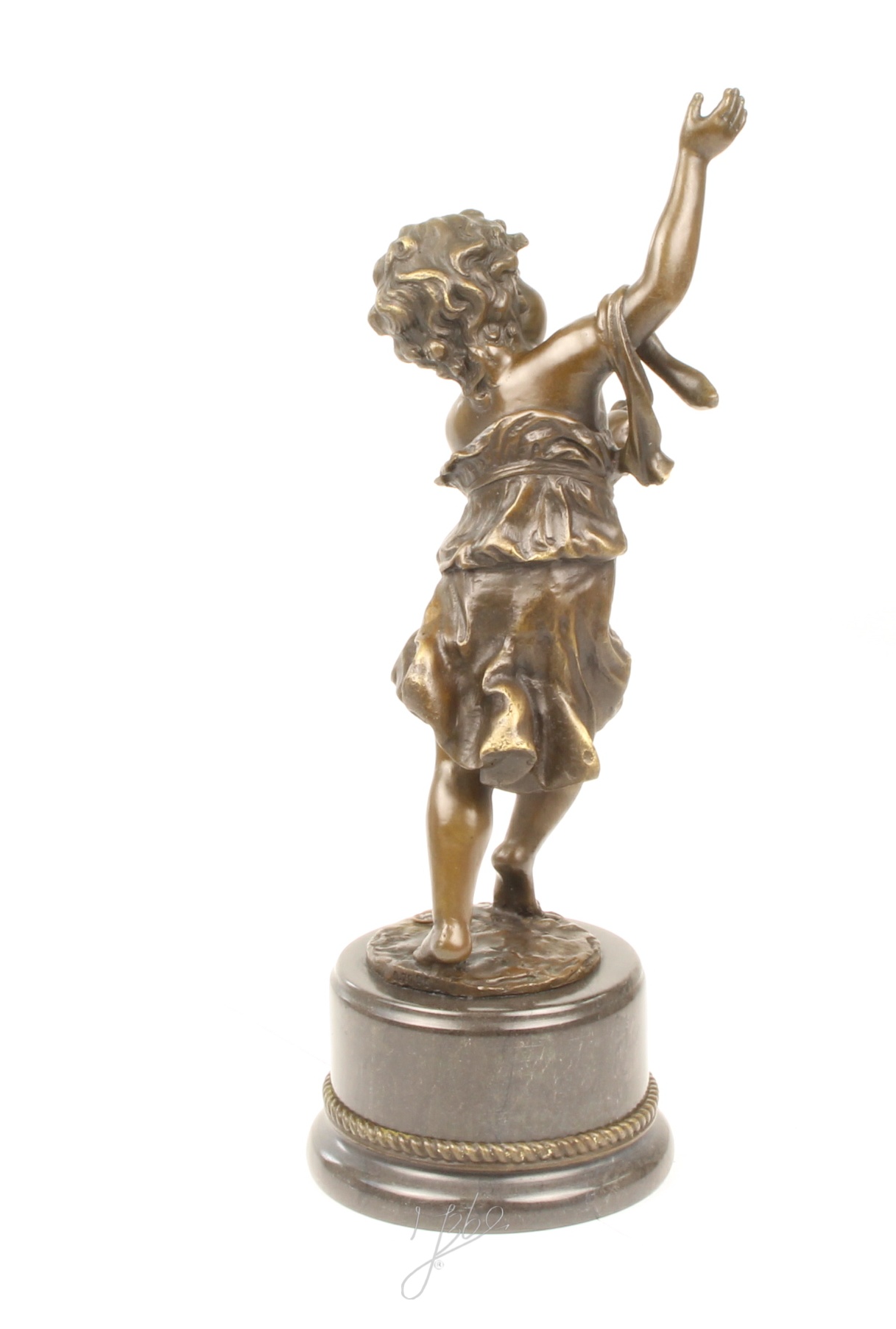 Hochwertige Bronze Kinderskulptur Tanzende Bronzeputto Skulptur entdecken 13